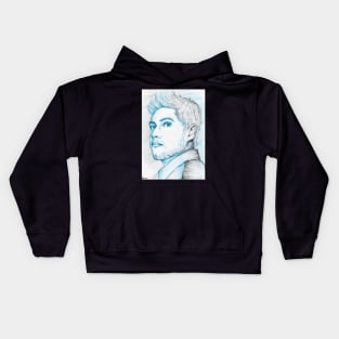 Niall Horan (ball pen drawing) Kids Hoodie